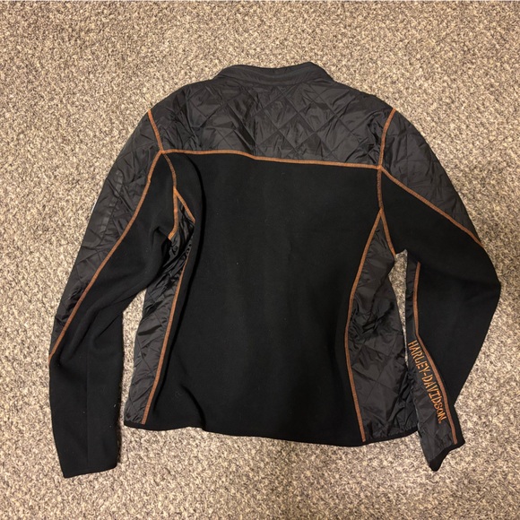 Harley Davidson Fleece jacket men’s XL Black and Orange - Picture 7 of 7